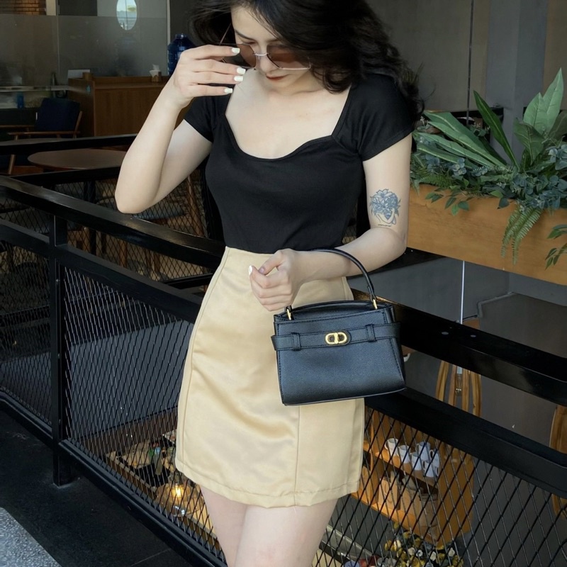 CHÂN VÁY DÁNG A VẢI BÓNG