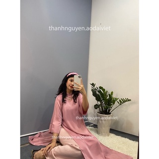[BIGSIZE] Áo dài cách tân tay loe lụa Ngọc Trai (size đến 92kg, inbox tư vấn size)