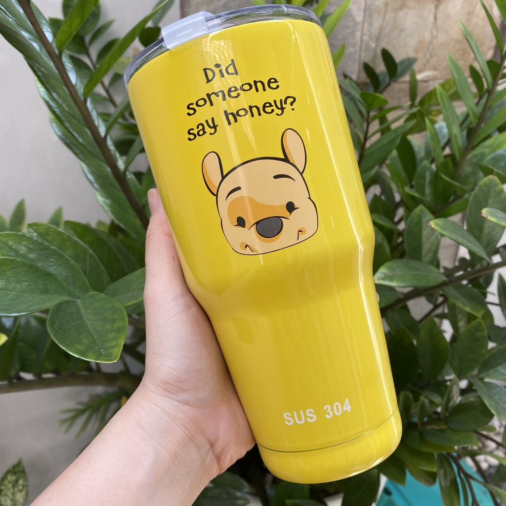 Bình giữ nhiệt, Ly giữ nhiệt Thái Lan 900ml tăng 1 túi, 2 ống hút, 1 cọ rửa inox 304 , SALE LỚN