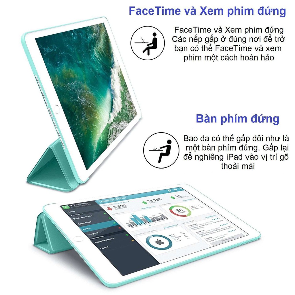 Bao da cao cấp Silicone dẻo dành cho iPad Mini 4 - Tự Động Tắt Mở màn hình | BigBuy360 - bigbuy360.vn