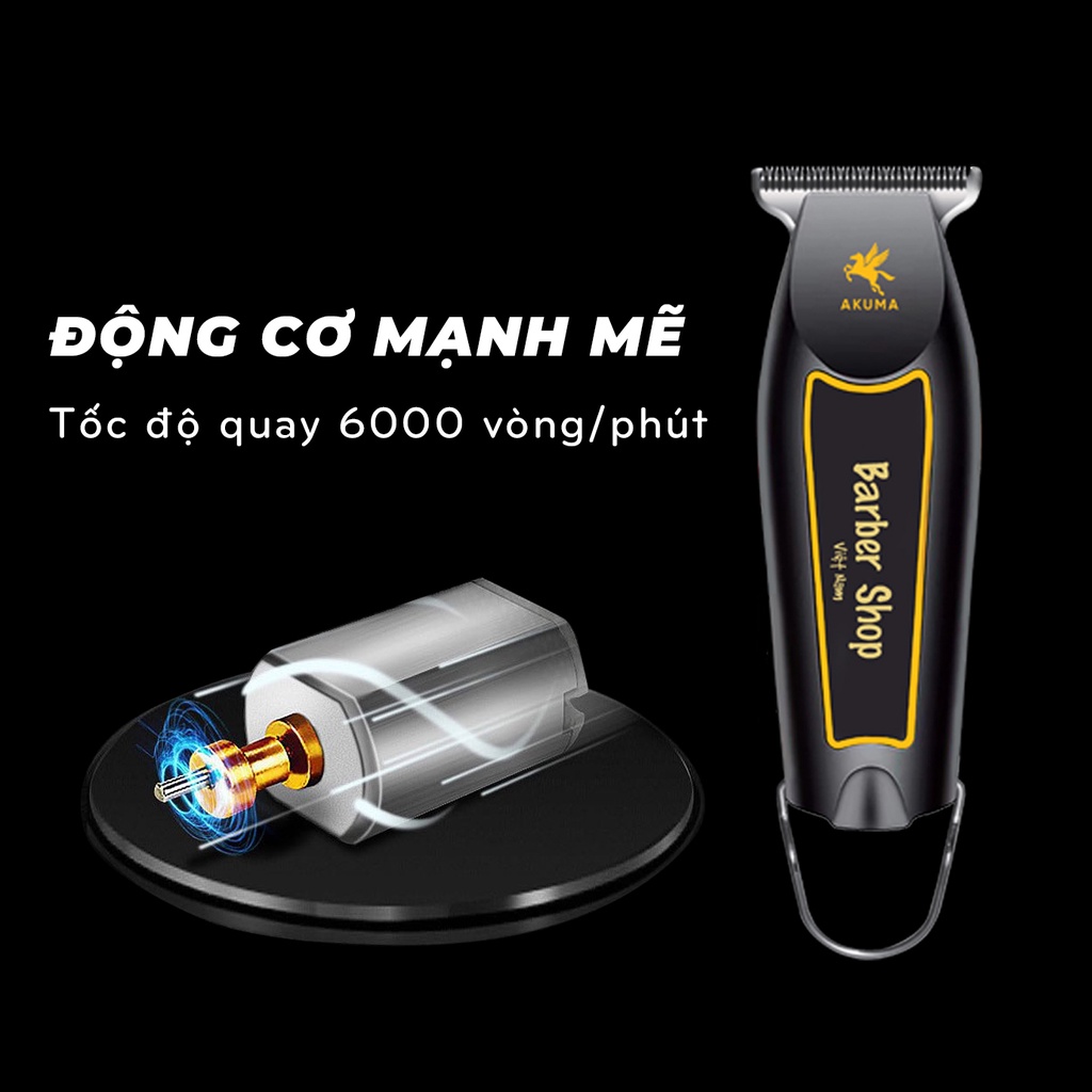 Tông đơ cắt tóc chấn viền Akuma M26 kẻ vạch sắc nét - Dùng liên tục 2h30p - Bảo hành 3 tháng