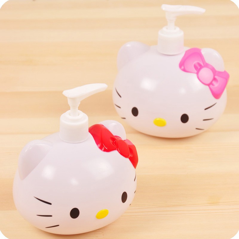 Bình nhựa đựng xà phòng hình Hello Kitty