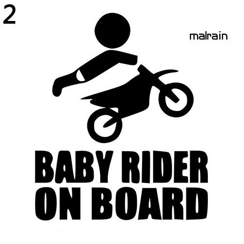 Miếng Dán Trang Trí Xe Hơi Hình Chữ Baby Rider On Board Độc Đáo