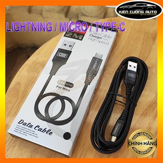 Dây cáp sạc nhanh 2 mét chính hãng earldom ec-038 cho iphone,samsung,oppo,xiaomi,vivo...