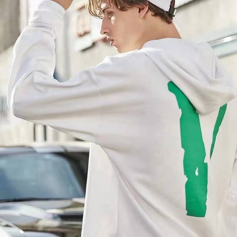 Áo Hoodie Nỉ Dáng Rộng Màu Xanh Lá Cây Kích Thước Lớn v To Thời Trang hip hop Đường Phố Cao Cấp Cho Nam Và Nữ Mặc Mùa Thu