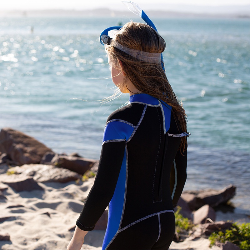 Bộ Đồ Bơi Tay Dài Chống Nắng Chất Liệu Dày Dặn Giữ Ấm Cho Bé