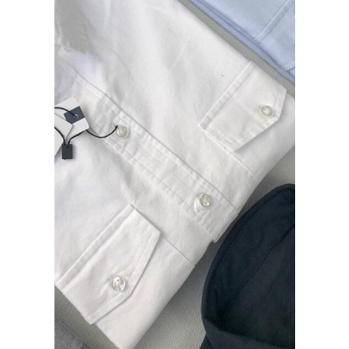Áo sơ mi nam tay dài hai túi công sở màu trắng vải oxford denim trẻ trung Nexx&Dee-SM05
