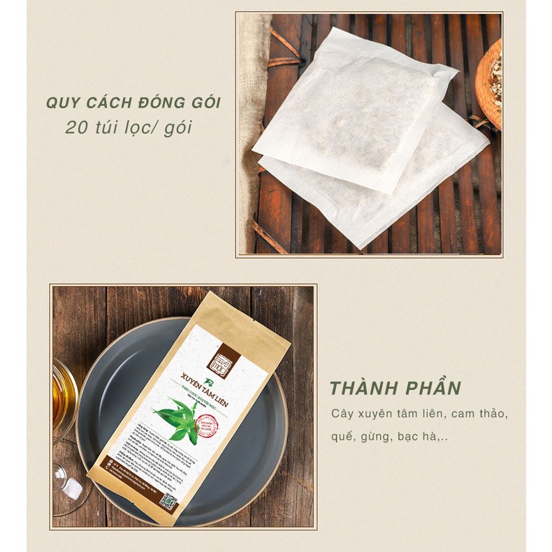 Trà xuyên tâm liên tăng sức đề kháng đường hô hấp giảm cảm cúm giảm ho viêm họng tăng cường hệ miễn dịch | BigBuy360 - bigbuy360.vn