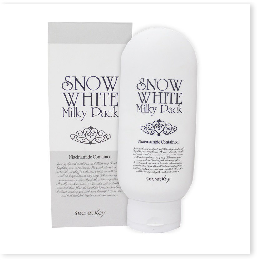 [Mã giảm giá] Kem tắm trắng toàn thân Secret Key Snow White Milky Pack 200g + Tặng 1 gói Mặt nạ dưỡng da 3W Clinic Fresh