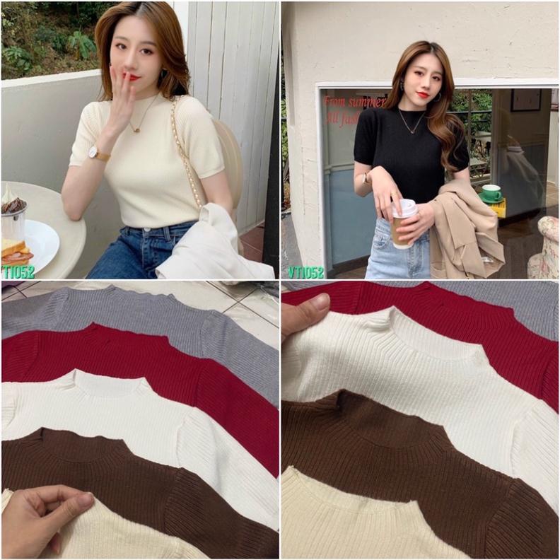 ❤️FREESHIP❤️Áo len 3p ngắn tay hàng qc chất len mịn kèm video ảnh thật. đẹp Uy Tín Luôn! _Ảnh thật