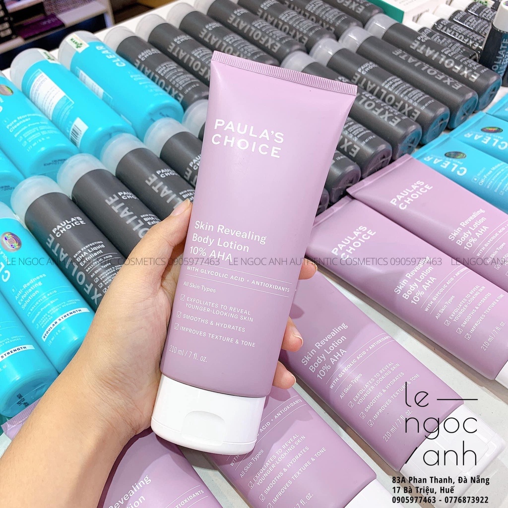 Kem dưỡng toàn thân làm đều màu da chứa 10% AHA Paula's Choice Skin Revealing Body Lotion
