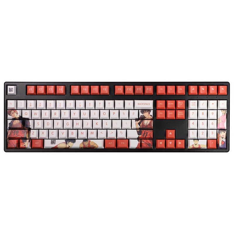 Slam Dunk Keycap Cherry Profile Sakuragi Hanamichi Kaede Rukawa Basketball Theme Nhật Bản Anime PBT Dye Sub Bàn phím cơ học Keycaps