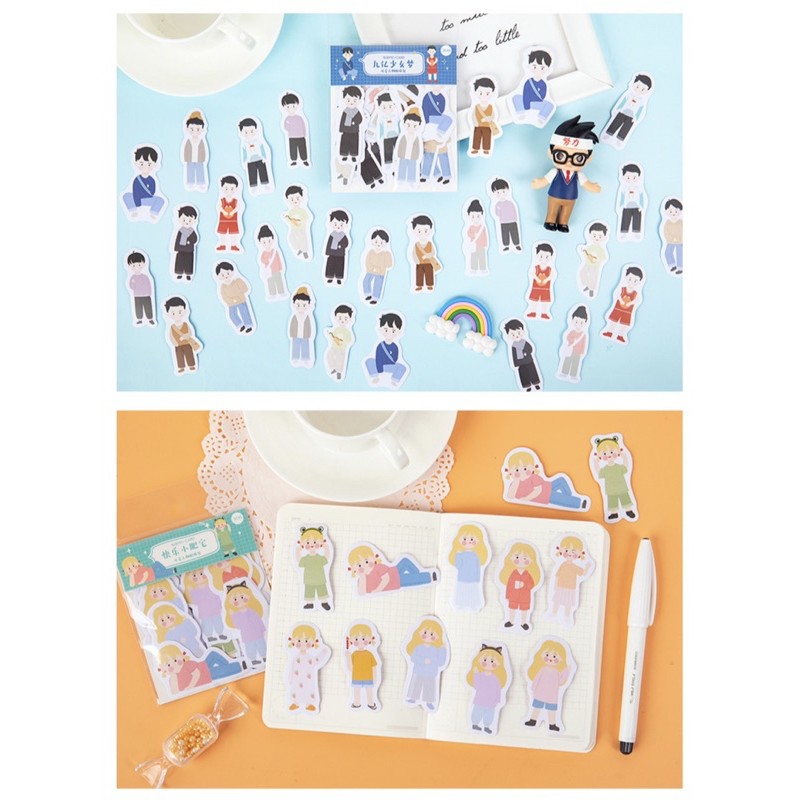 STICKER hình người cute lạc lối