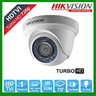 Camera Analog Hikvision HD-TVI 1MP DS-2CE56C0T-IRP Bán Cầu Hồng Ngoại 20m Lắp Trong Nhà