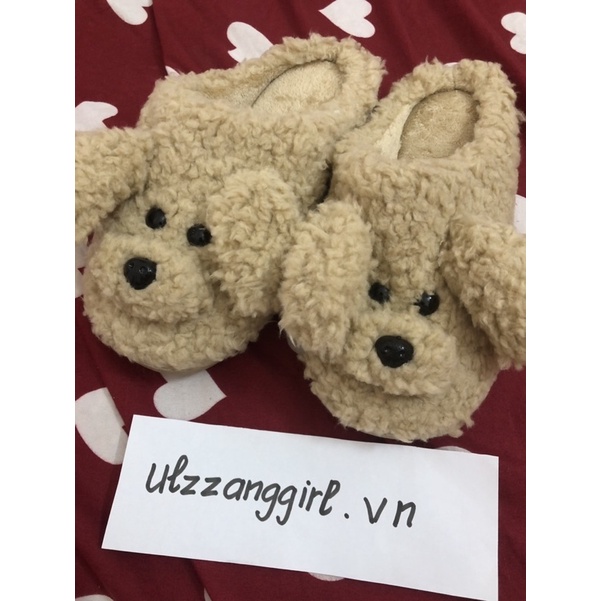Dép lông hình cún xù cute ulzzang dép đi trong nhà giữ ấm mùa đông