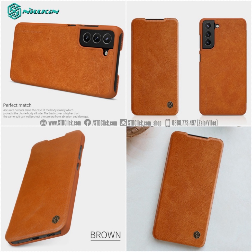 BAO DA SAMSUNG GALAXY S21 FE 5G NILLKIN QIN CHÍNH HÃNG - HÀNG CHUẨN