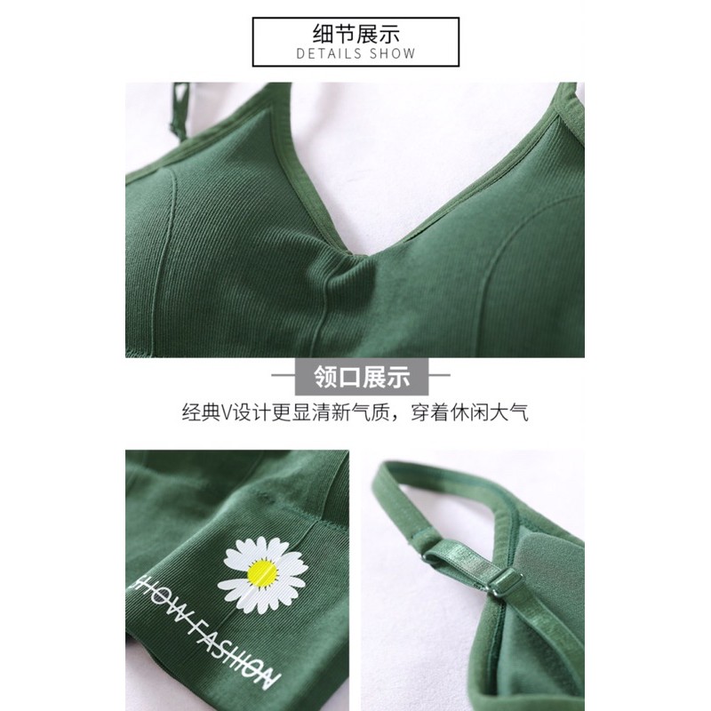 BRA Hoa cúc hot nhất Hè 2021 kèm mút ngực