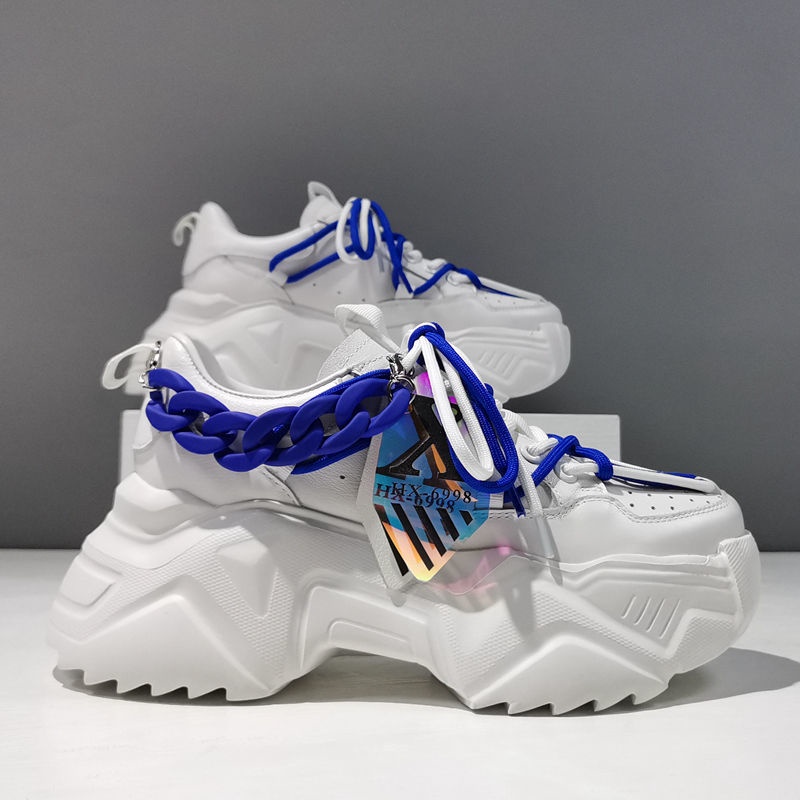 Giày Thể Thao Bằng Da Dày Dặn Thời Trang Sành Điệu Cho Nữ