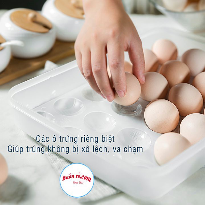 Hộp đựng trứng 24 quả có nắp đậy nhựa Việt Nhật (6786), khay bảo quản trứng không bị vỡ chắc chắn