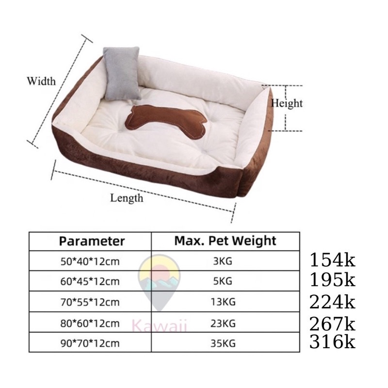 [RẺ VÔ ĐỊCH] Đệm cho chó mèo chữ nhật [có BIGSIZE] ổ nằm chó mèo từ 3-35kg