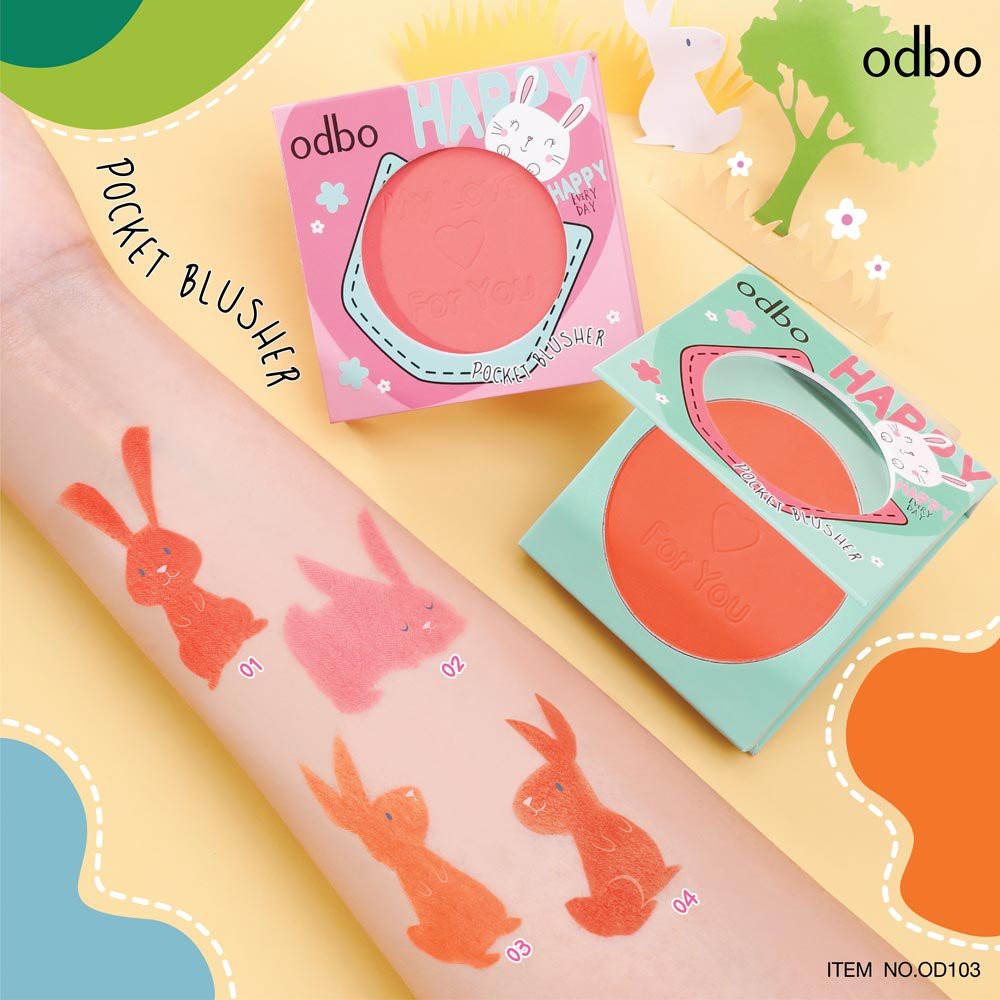 (Auth Thái)  Phấn Má Hồng Odbo Pocket Blusher OD103