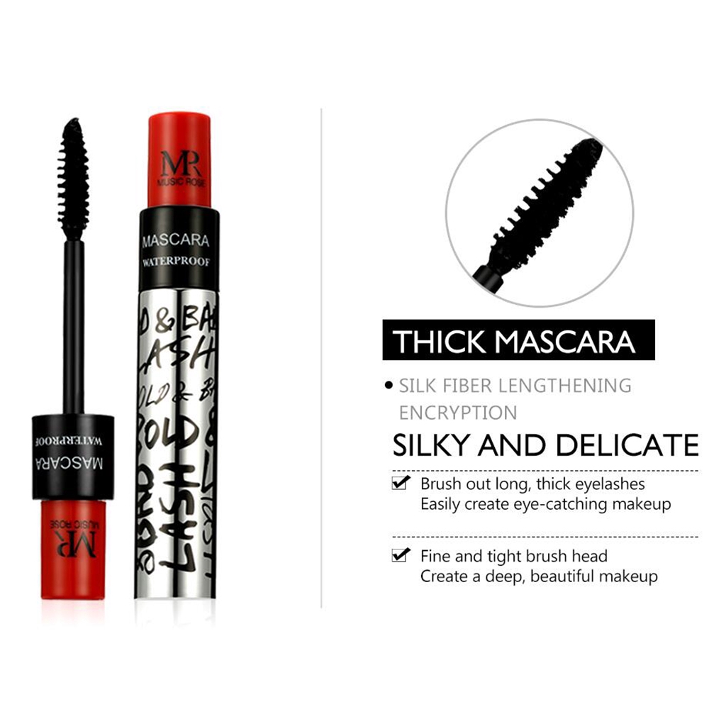 Mascara sợi tơ 4D chống thấm nước dày tơi đều không vón cục cho hàng mi dài