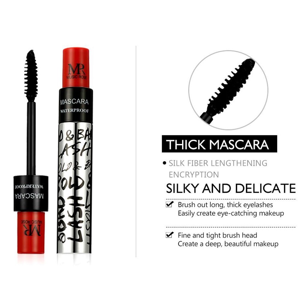 [Hàng mới về] Mascara sợi tơ 4D chống nước cho hàng mi dài dày tơi đều, không vón cục