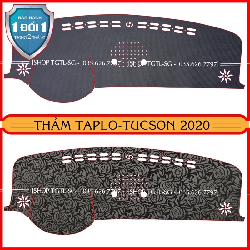 [Tucson 2019 đến 2021] Thảm Taplo oto loại da vân gỗ,da cacbon,da nỉ đen và nhung lông cừu dày 3 lớp