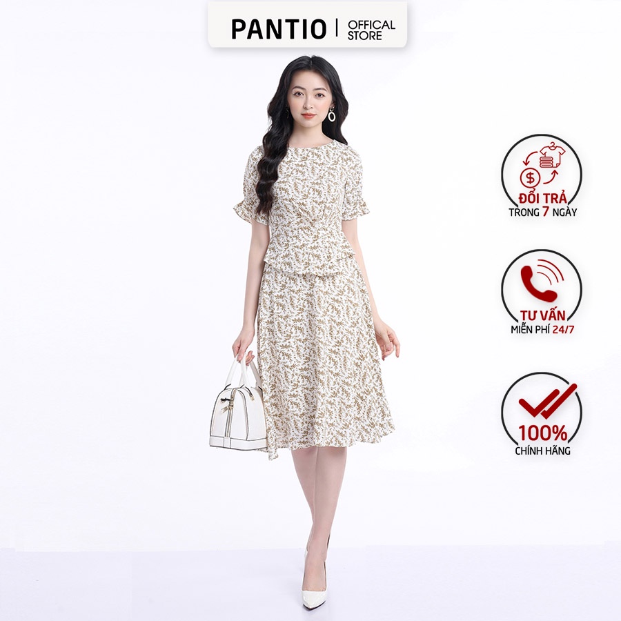 Đầm công sở kèm hoạ tiết thời trang FDC32578 - PANTIO