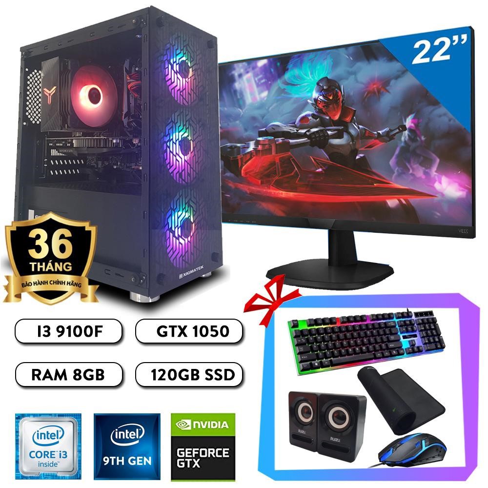 Máy tính chơi game Core I3+ màn hình 22 FullHD LOL, CSGO, PUBG, Warzone, GTA V | BH 36 tháng, tặng phím chuột, pad, loa | WebRaoVat - webraovat.net.vn