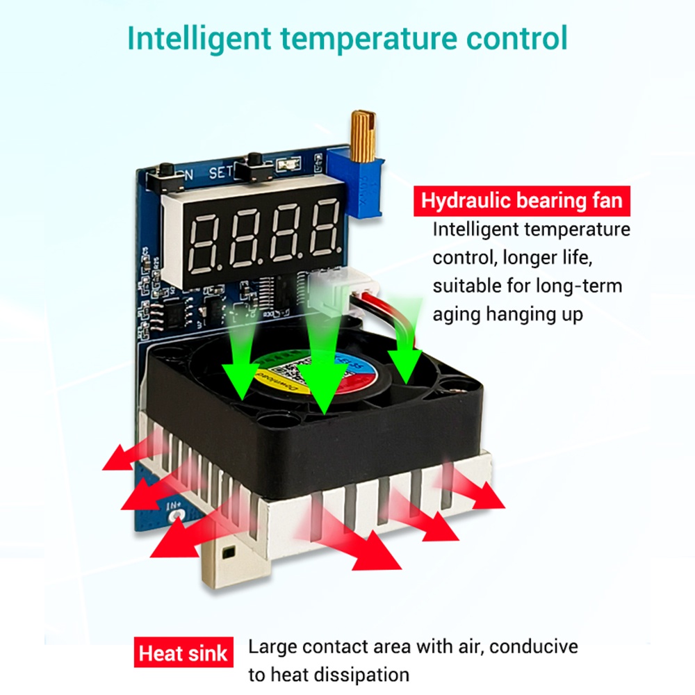 Mô đun PCBFUN ZK-EL35 kiểm tra dung lượng pin 35W DC3.5-28V
