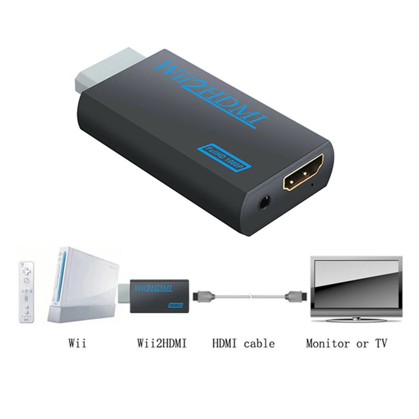 Đầu Chuyển Tín Hiệu Wii ra HDMI Hỗ Trợ Full HD Âm Thanh Cao Cấp