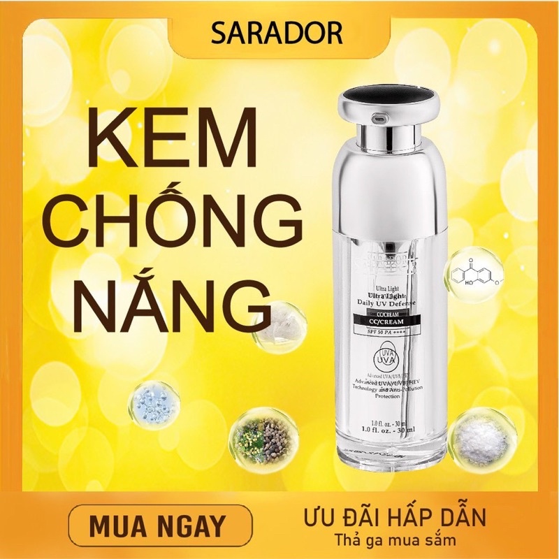 Kem Chống Nắng CC Sarador 2 in 1 thay thế kem nền {Freeship}