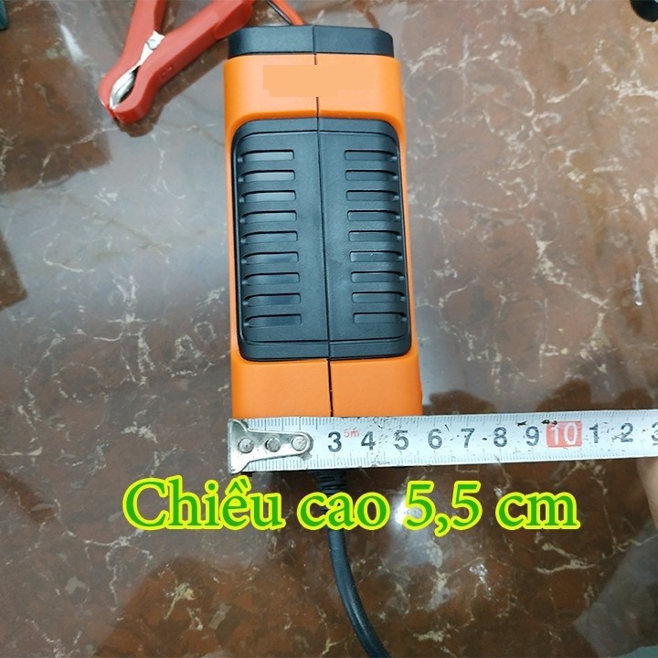 Sạc acquy 12v từ 4Ah-100Ah có chức năng phục hồi acquy bằng khử sunfat màu cam