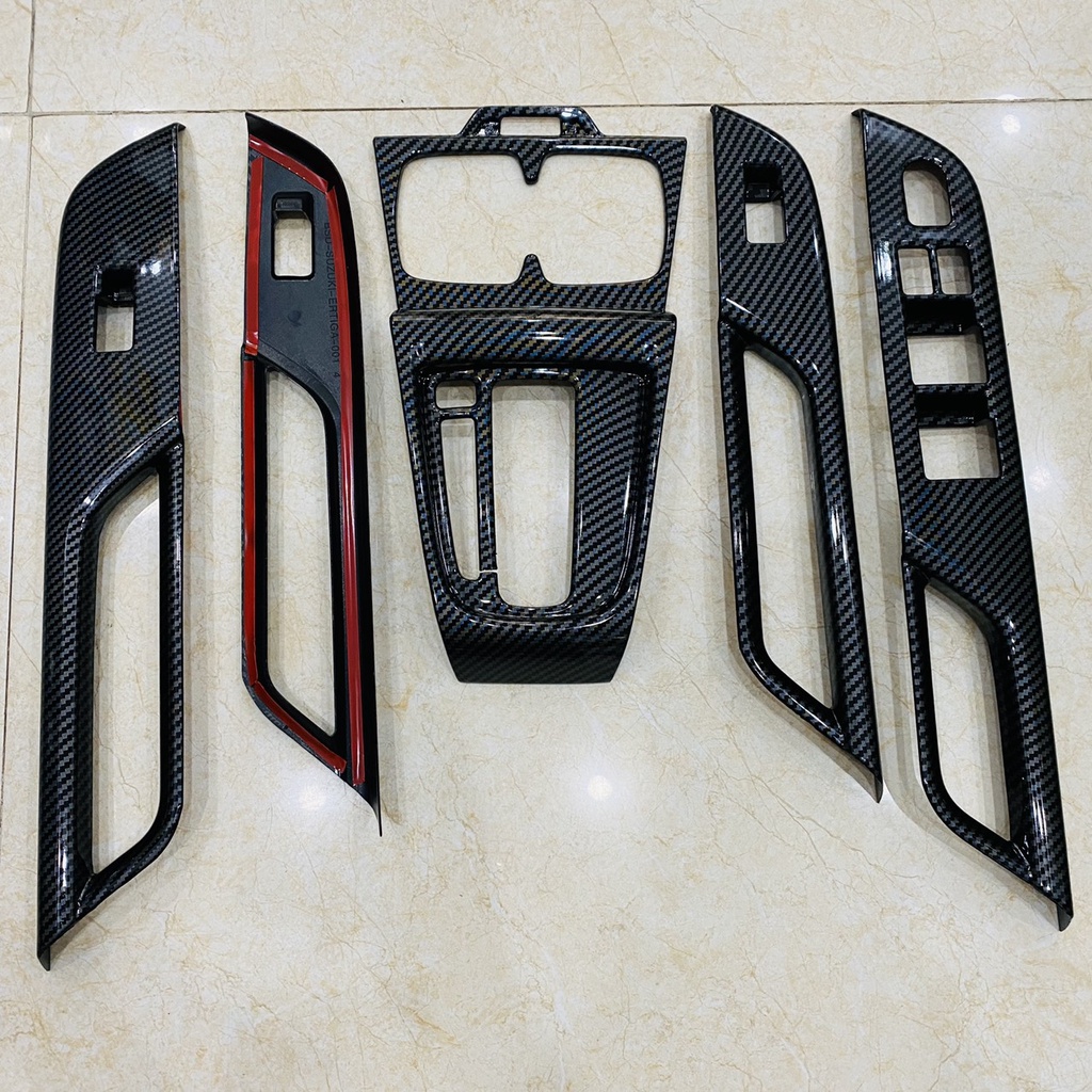 Ốp nội thất xe Suzuki XL7, Ertiga  2021 đến 2023 - 5 chi tiết Chất Liệu Nhựa ABS