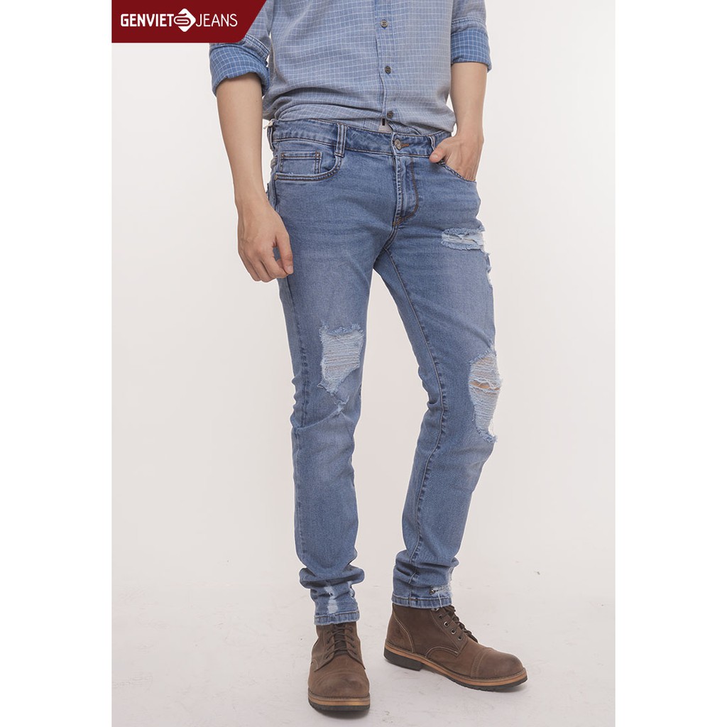  Quần dài jeans nam X1102J724 GENVIET