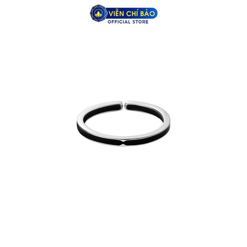 Nhẫn bạc nữ đá đen đơn giản chất liệu bạc 925 thời trang phụ kiện trang sức nữ thương hiệu Viễn Chí Bảo N000712