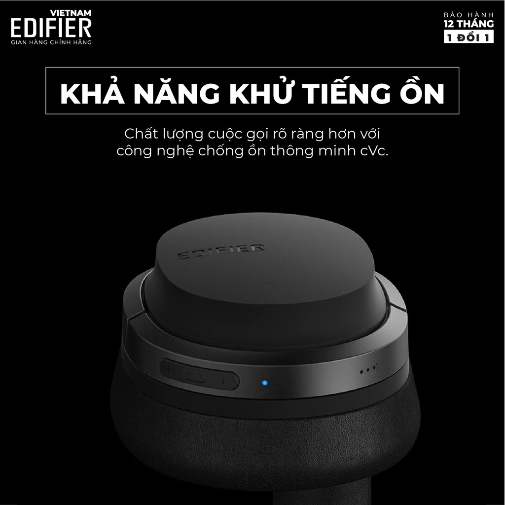 Tai nghe Bluetooth EDIFIER W830BT Khử tiếng ồn Chạy 95 giờ liên tục  - Hàng chính hãng - Bảo hành 12 tháng 1 đổi 1