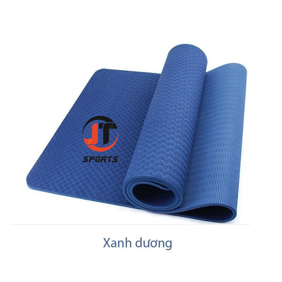 Thảm tập yoga TPE 8mm cao cấp loại 1 tặng túi xịn + dây buộc trị giá 100k