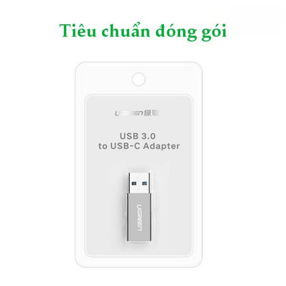 HOT- Adapter chuyển đổi USB 3.0 đực sang USB 3.1 Type C cái UGREEN US204 US276  dùng cho PC, laptop, macbook, điện thoại