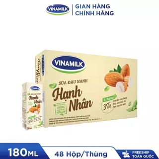 [HSD T1-2023] Thùng 48 Hộp Sữa Đậu Nành Vinamilk Hạt Hạnh Nhân 180ml