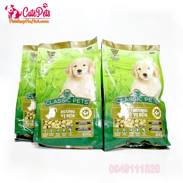 Thức ăn cho chó con Classic Pets Puppy Tải 10kg Vị sữa hạt cho chó giá rẻ - CutePets