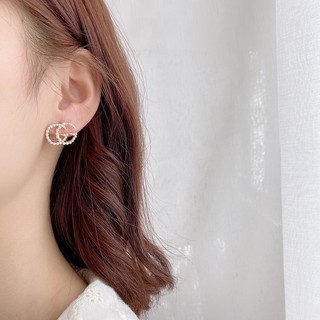 Khuyên tai nụ gc hạt trai nữ hot trend