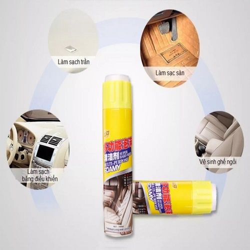 Chai Xịt Bọt Đa Năng Vệ Sinh Ghế Da Nội Thất Ô Tô Foam Cleaner