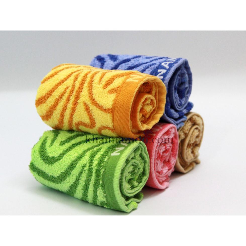 Khăn lau mặt cotton hình hoa văn 24*48cm