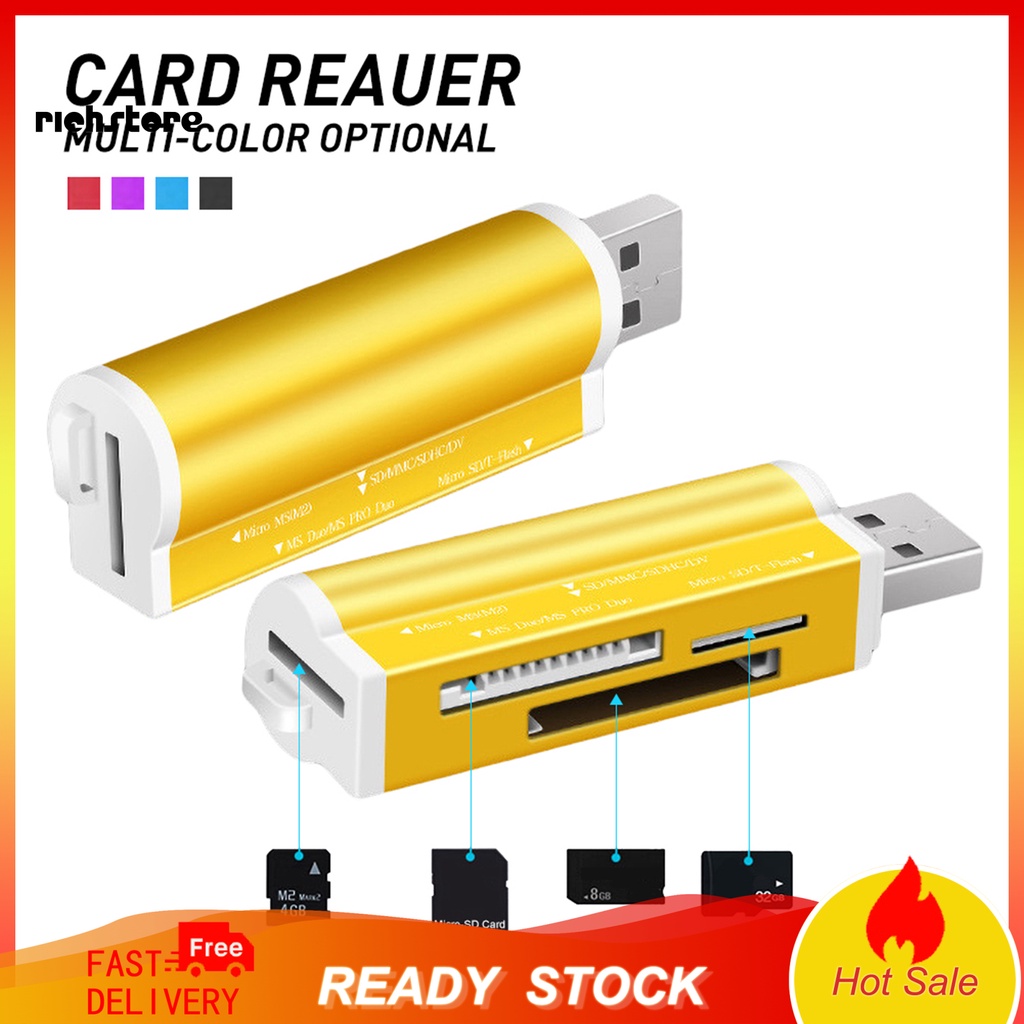Đầu Đọc Thẻ Nhớ USB TF / Micro-SD / MS / M2 4 Trong 1 Cho Máy Tính | BigBuy360 - bigbuy360.vn