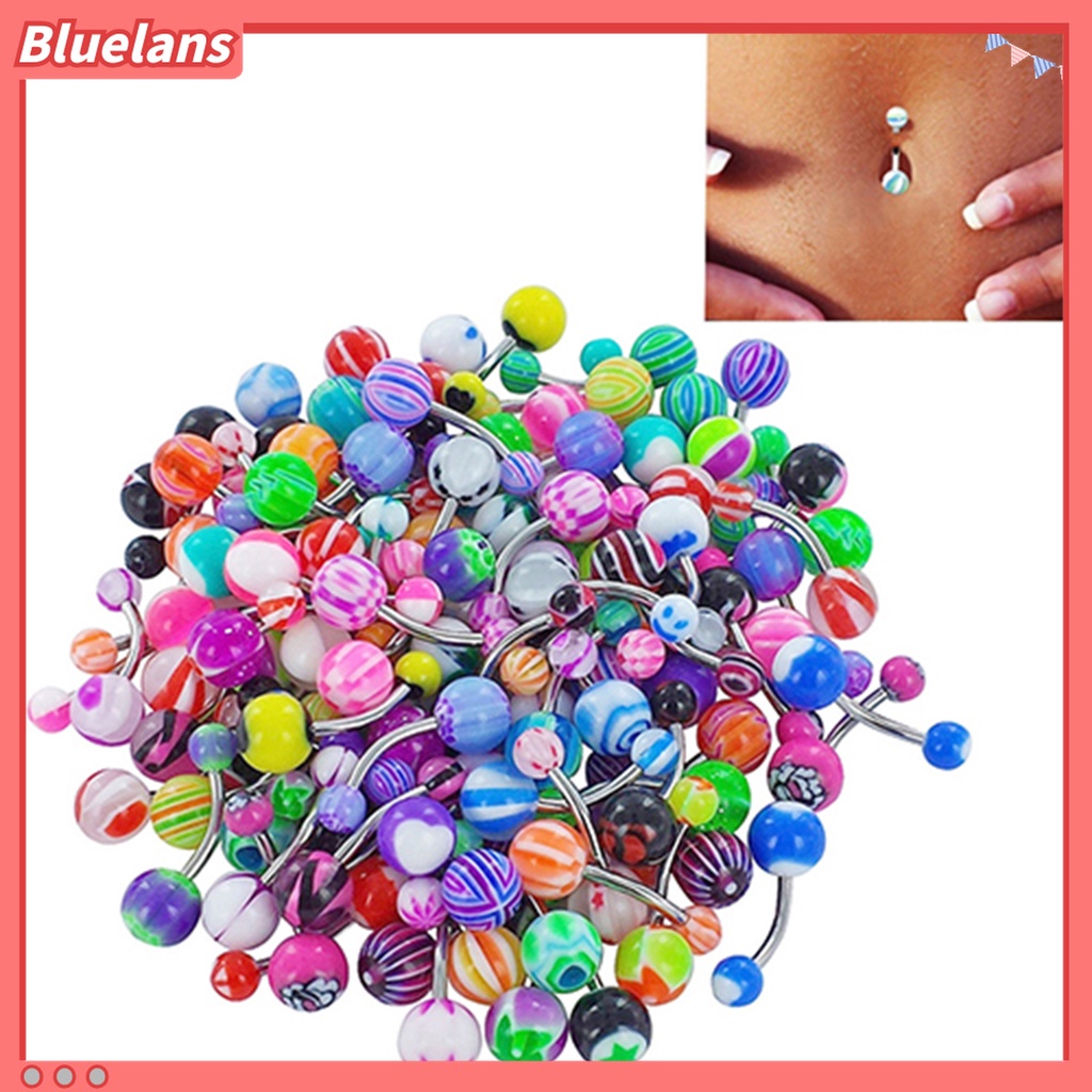 Bộ 30 khuyên rốn cá tính nhiều màu sắc dành cho nữ