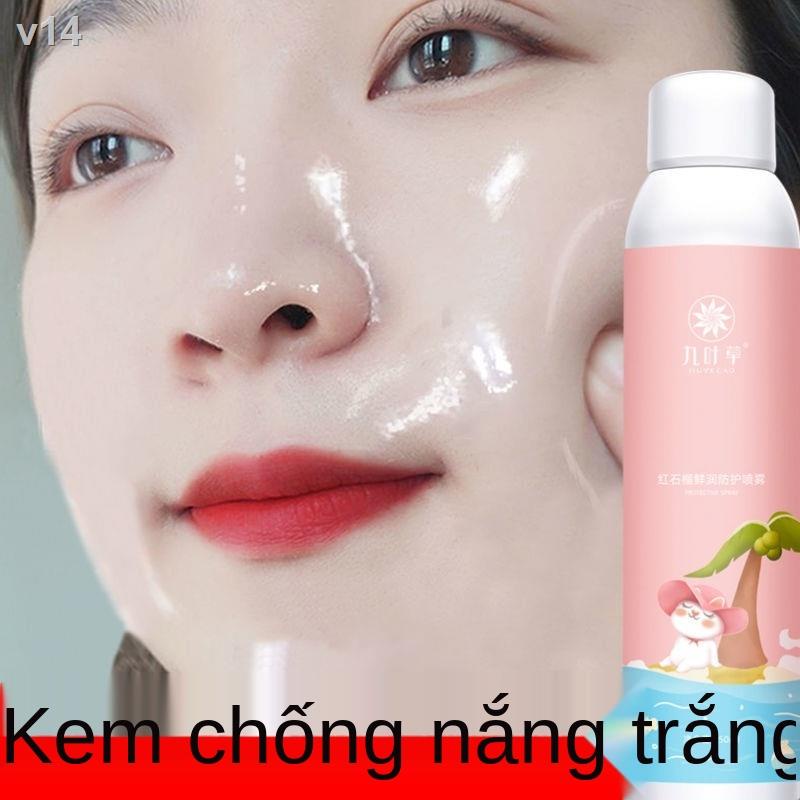 ❇❆♠Xịt chống nắng tia cực tím, thấm nước, mồ hôi, cách ly lâu trôi, combo kem nắng, không màu, trong suốt, làm trắng và