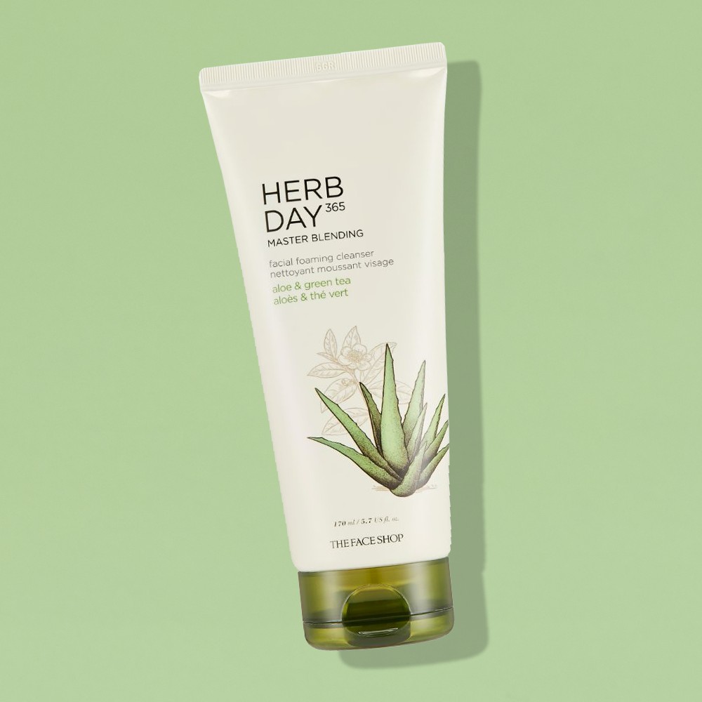 (Mẫu Mới) Sữa Rửa Mặt Tạo Bọt The Face Shop Herb Day 365 Master  Blending Foaming Cleanser 170ml