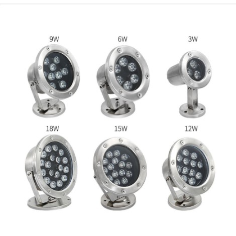 Đèn LED âm nước 9w (chiếu pha) đổi màu